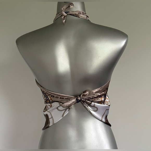 🆕Luxury Satin  Scarf Top - Picture 3 of 13